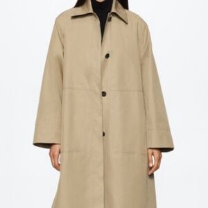 NWT Mango trench coat in color stone size medium